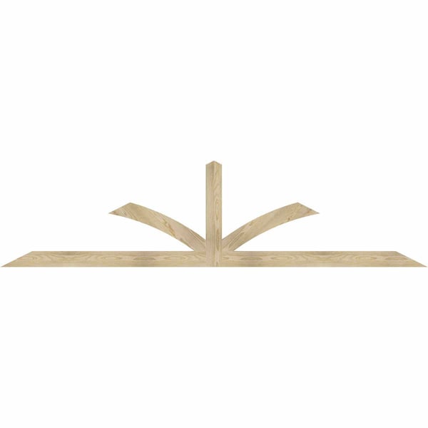 Ekena Millwork Richland Rough Sawn Timber Gable Bracket, Douglas Fir, 108"W x 27"H x 2"D x 4"F, 6/12 Pitch GBW108X27X0204RIC00RDF - main